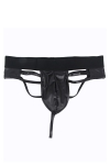 String noir wetlook String noir wetlook