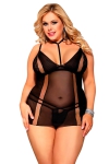 Nuisette sexy noire tour de cou Paris Hollywood Nuisette sexy noire tour de cou Paris Hollywood
